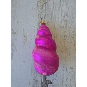 Vintage radko purple sea swirl seashell shell glitter tropical beach Hawaiian or